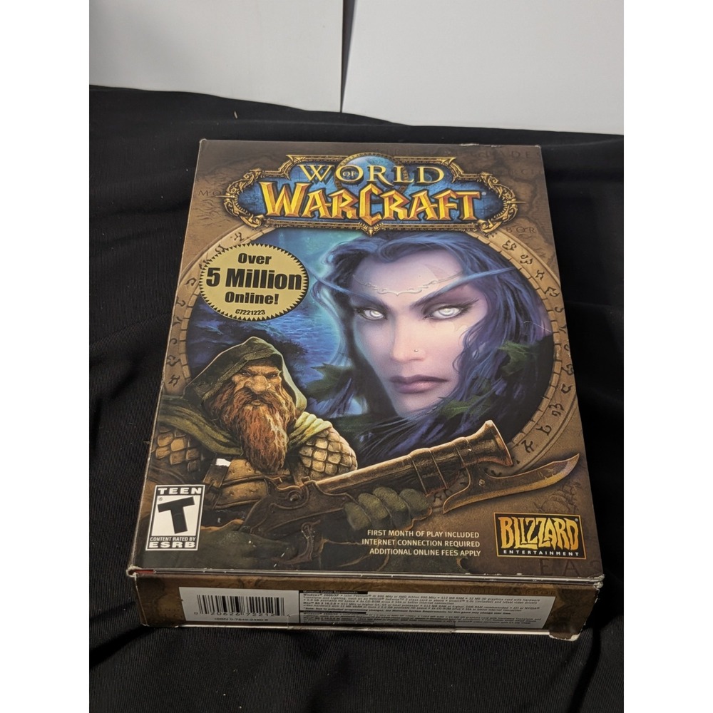 World of Warcraft PC Big Box Original 5 Disc Set Blizzard 2004 WoW Box Only